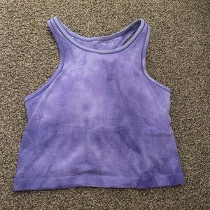 lululemon athletica Purple Tie-Dye Ribbed Cropped Tank